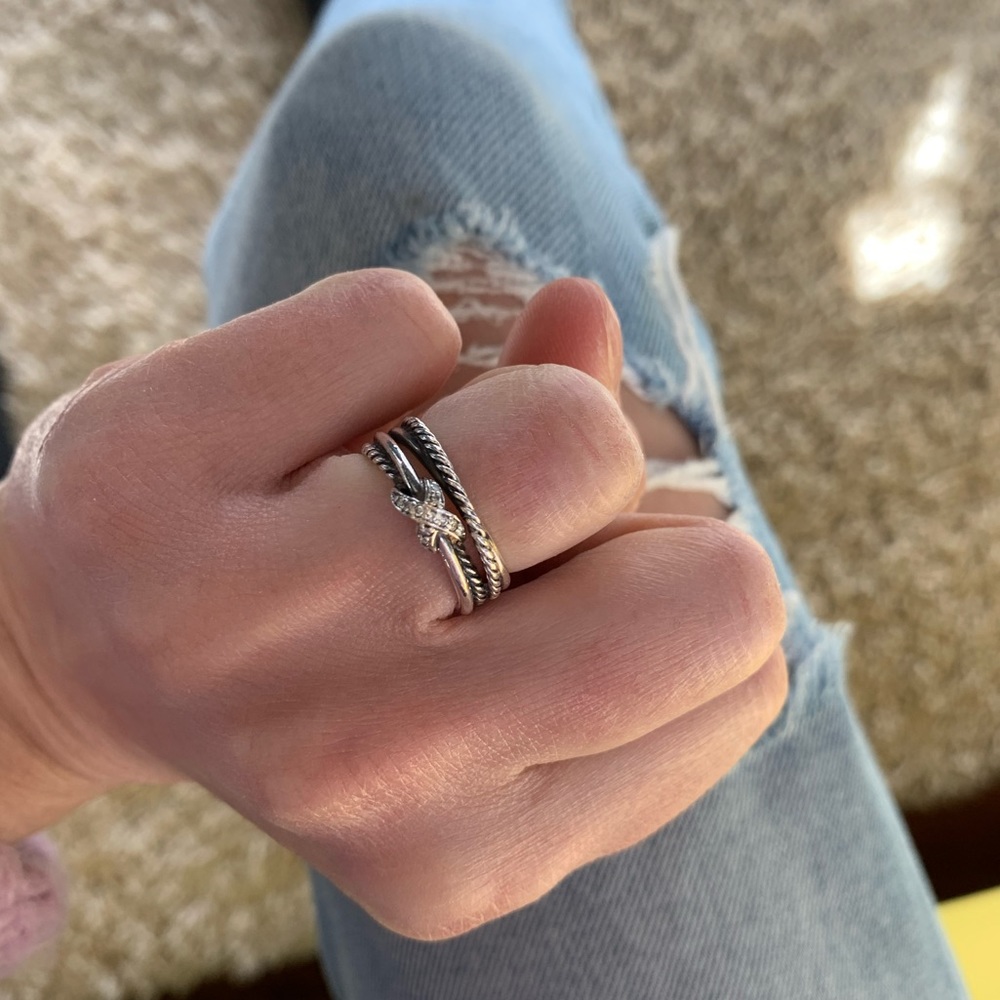 David Yurman silver and diamond ring